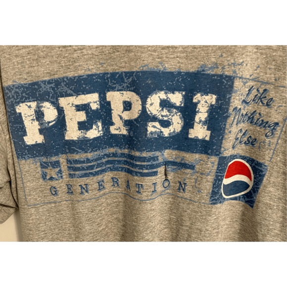Vintage 90s Pepsi Generation Like Nothing Else T-shirt Gray L/XL Made In USA - Picture 3 of 8